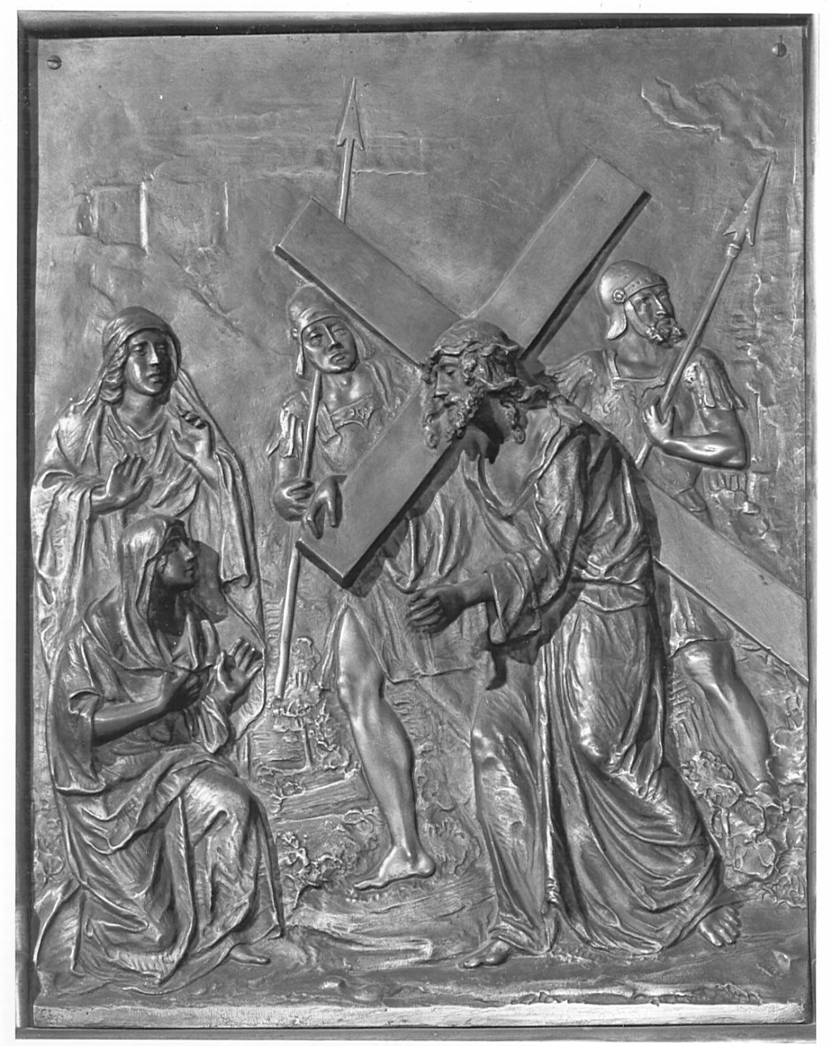 stazione VIII: Gesù consola le donne di Gerusalemme (scultura, elemento d'insieme) di Lamperti Giovanni (sec. XIX)