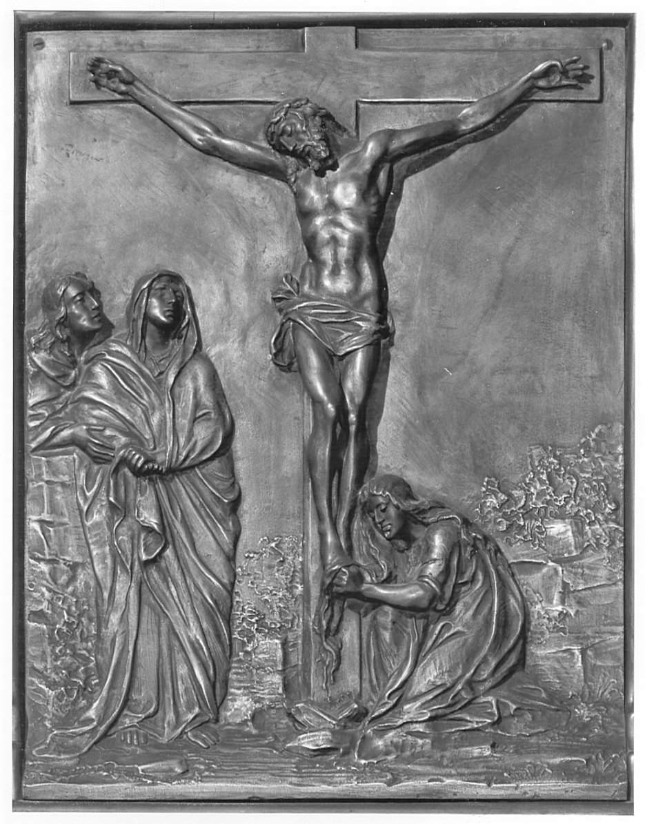 stazione XII: Gesù innalzato e morto in croce (scultura, elemento d'insieme) di Lamperti Giovanni (sec. XIX)