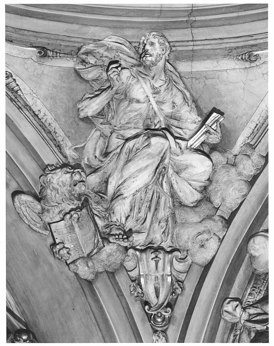 San Marco Evangelista (decorazione plastica, elemento d'insieme) di Pogliaghi Lodovico (sec. XX)
