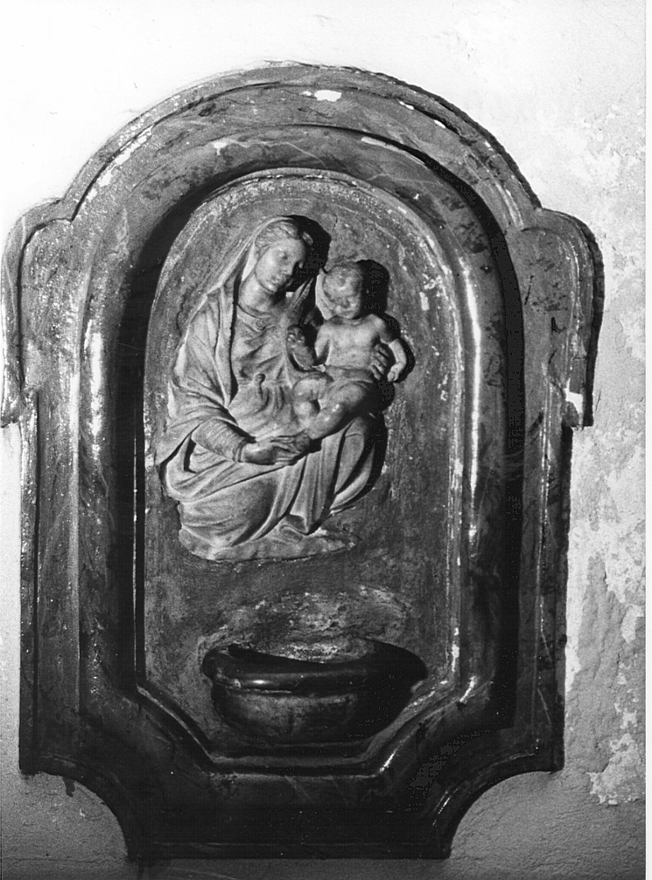 Madonna con Bambino (rilievo, elemento d'insieme) - bottega lombarda (sec. XVII)