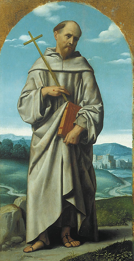 San Francesco, San Francesco (scomparto di polittico, frammento) di Bonvicino Alessandro detto Moretto (sec. XVI)