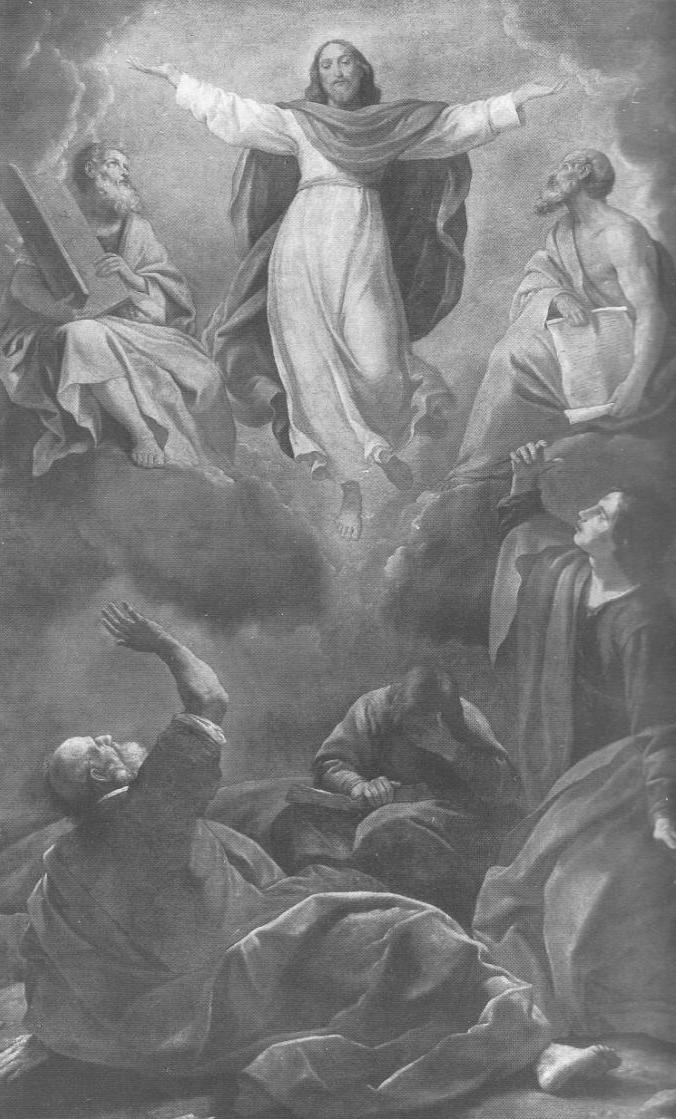 La Trasfigurazione, trasfigurazione (dipinto, opera isolata) di Cantarini Simone detto Pesarese (scuola) (sec. XVII)