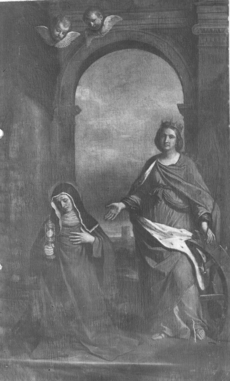 Le Sante Chiara e Caterina, Santa Chiara e Santa Caterina (dipinto, opera isolata) di Barbieri Giovan Francesco detto Guercino (sec. XVII)