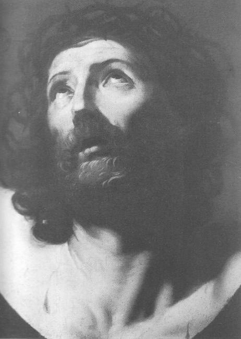 Testa di Cristo spirante sulla croce, Testa di Cristo incoronata di spine (dipinto, opera isolata) di Reni Guido (maniera) (sec. XVII)