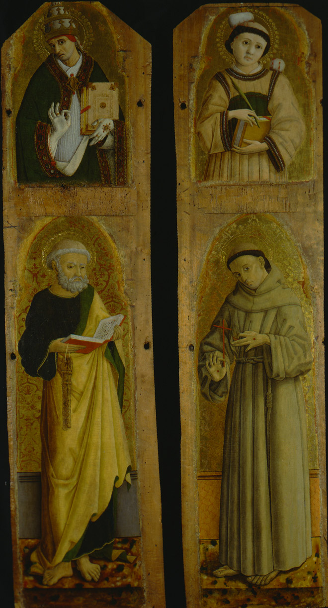 San Francesco d'Assisi, San Francesco d'Assisi (scomparto di polittico, elemento d'insieme) di Alemanno Pietro (sec. XV)