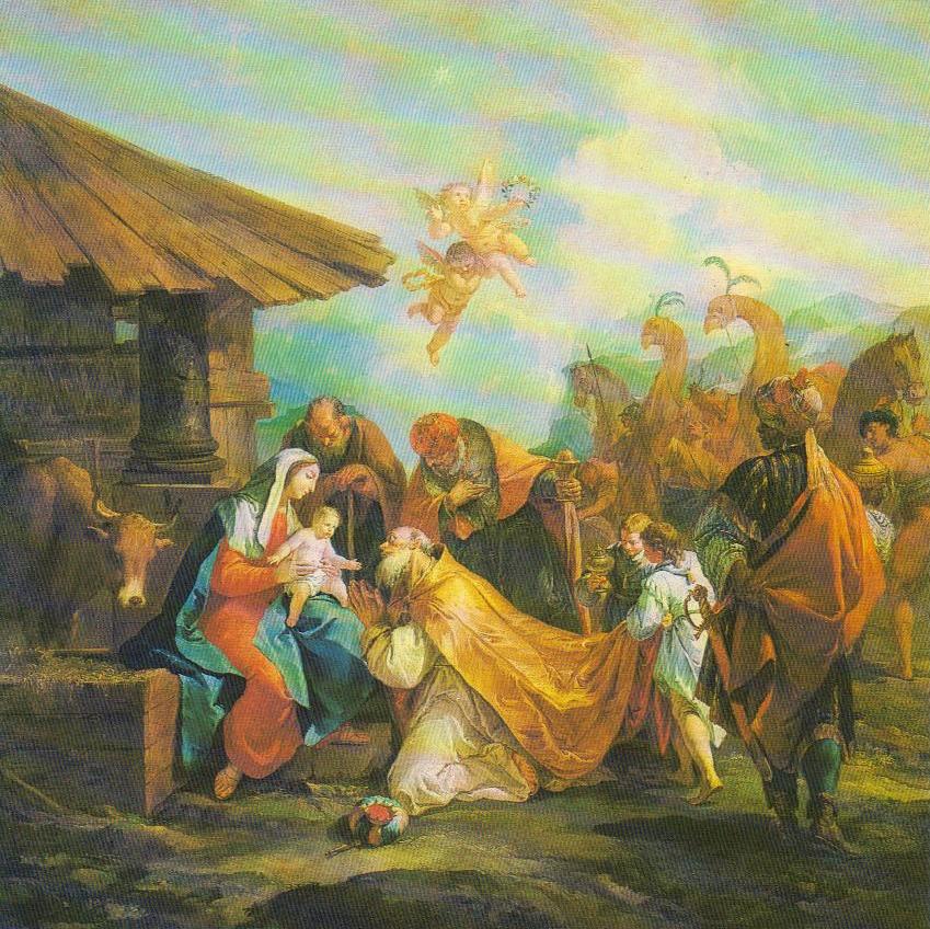 Adorazione dei Magi, adorazione dei Re Magi (dipinto, opera isolata) di Fontebasso Francesco (sec. XVIII)
