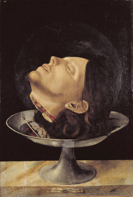 Testa del Battista, testa di San Giovanni Battista (dipinto, opera isolata) - ambito emiliano-lombardo (sec. XVI)