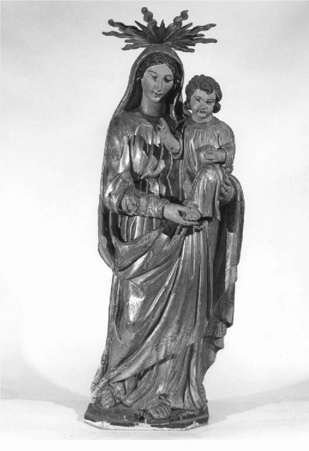 Madonna con bambino (statua, opera isolata) - manifattura lombarda (sec. XVIII)
