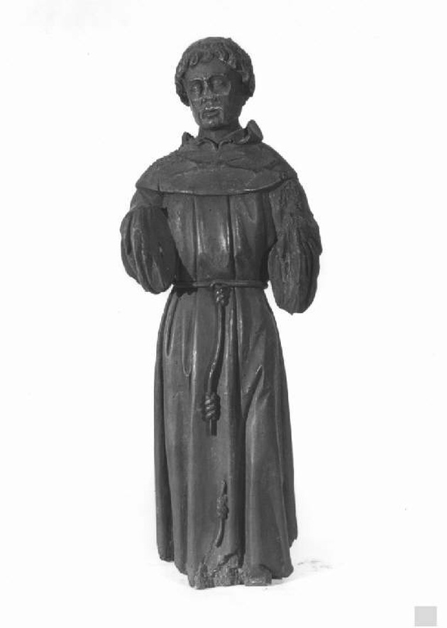 Santo monaco (statua, opera isolata) - produzione lombarda (sec. XVII)