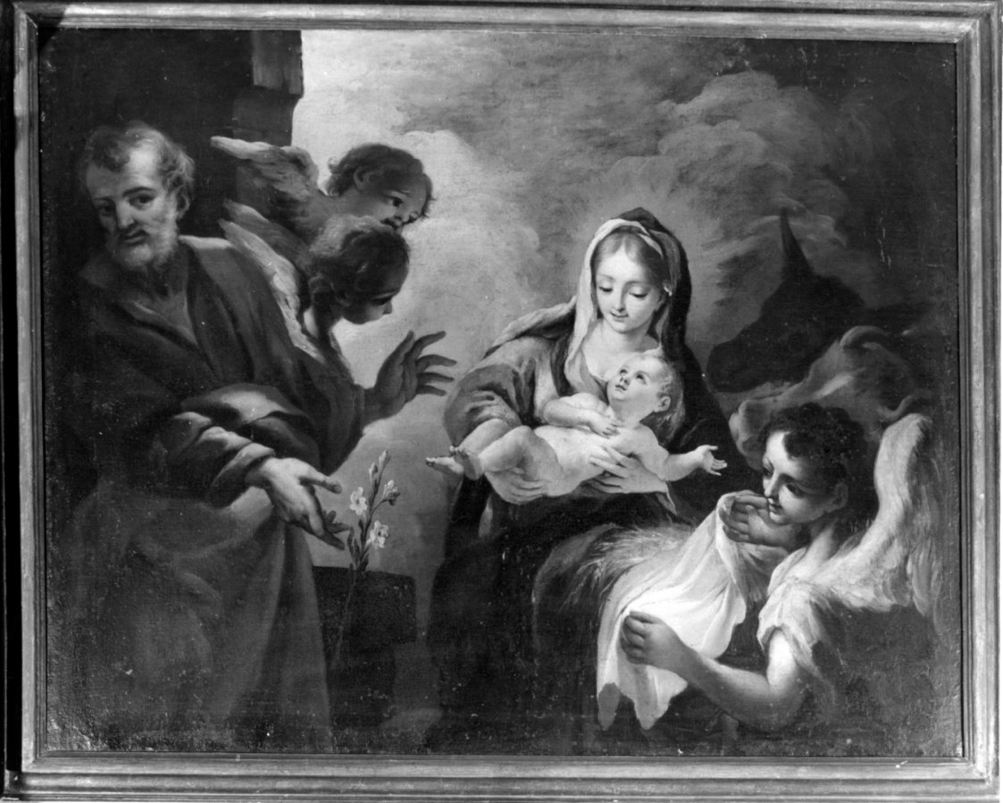 natività di Gesù (dipinto, opera isolata) - ambito lombardo (sec. XVIII)