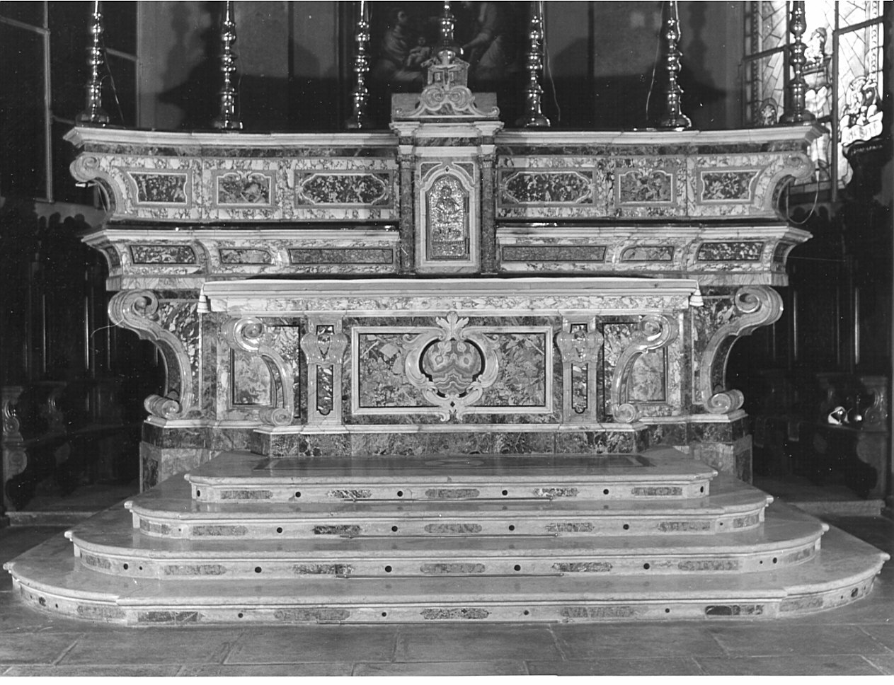 altare maggiore, opera isolata - bottega lombarda (sec. XVIII)