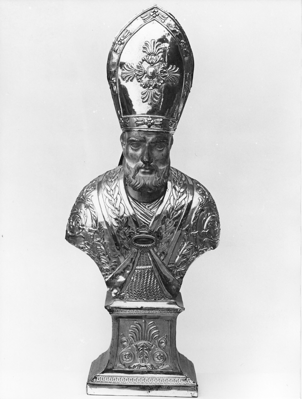 Sant'Agostino (reliquiario - a busto, opera isolata) - bottega lombarda (sec. XIX)