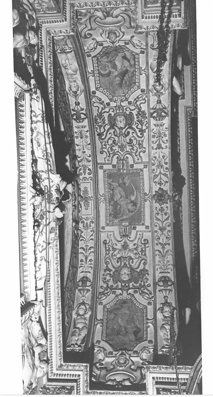 putto alato con palma (dipinto, opera isolata) - ambito lombardo (sec. XVII)