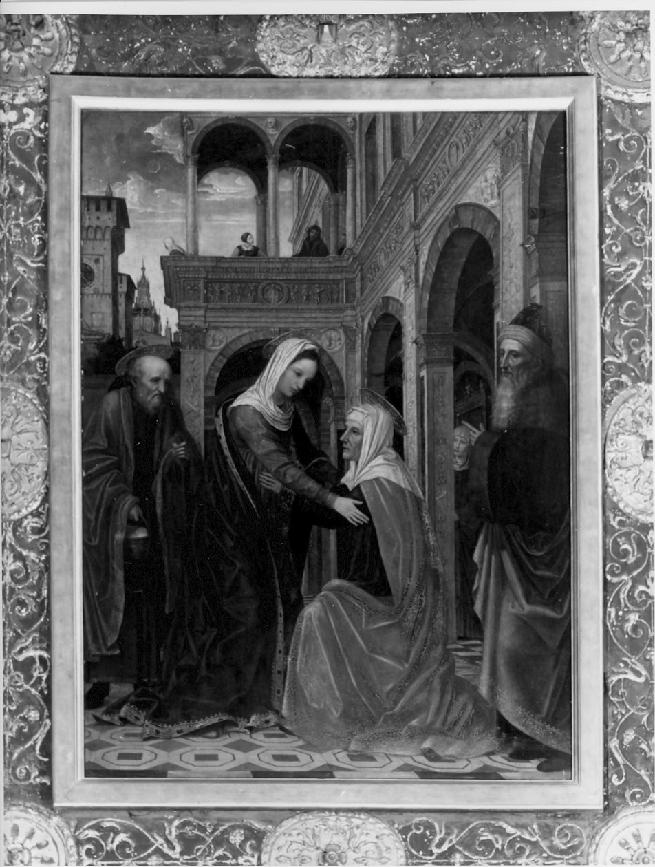 visitazione (dipinto) di Ambrogio da Fossano detto Bergognone (fine/inizio secc. XV/ XVI)