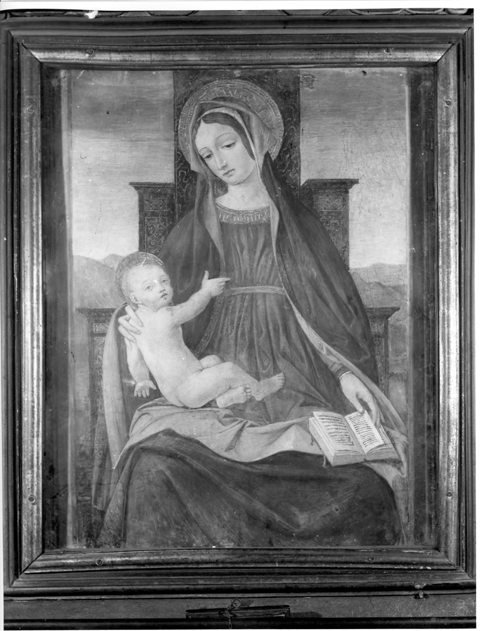 Madonna con Bambino (dipinto) di Della Chiesa Giovanni (attribuito) (sec. XV)