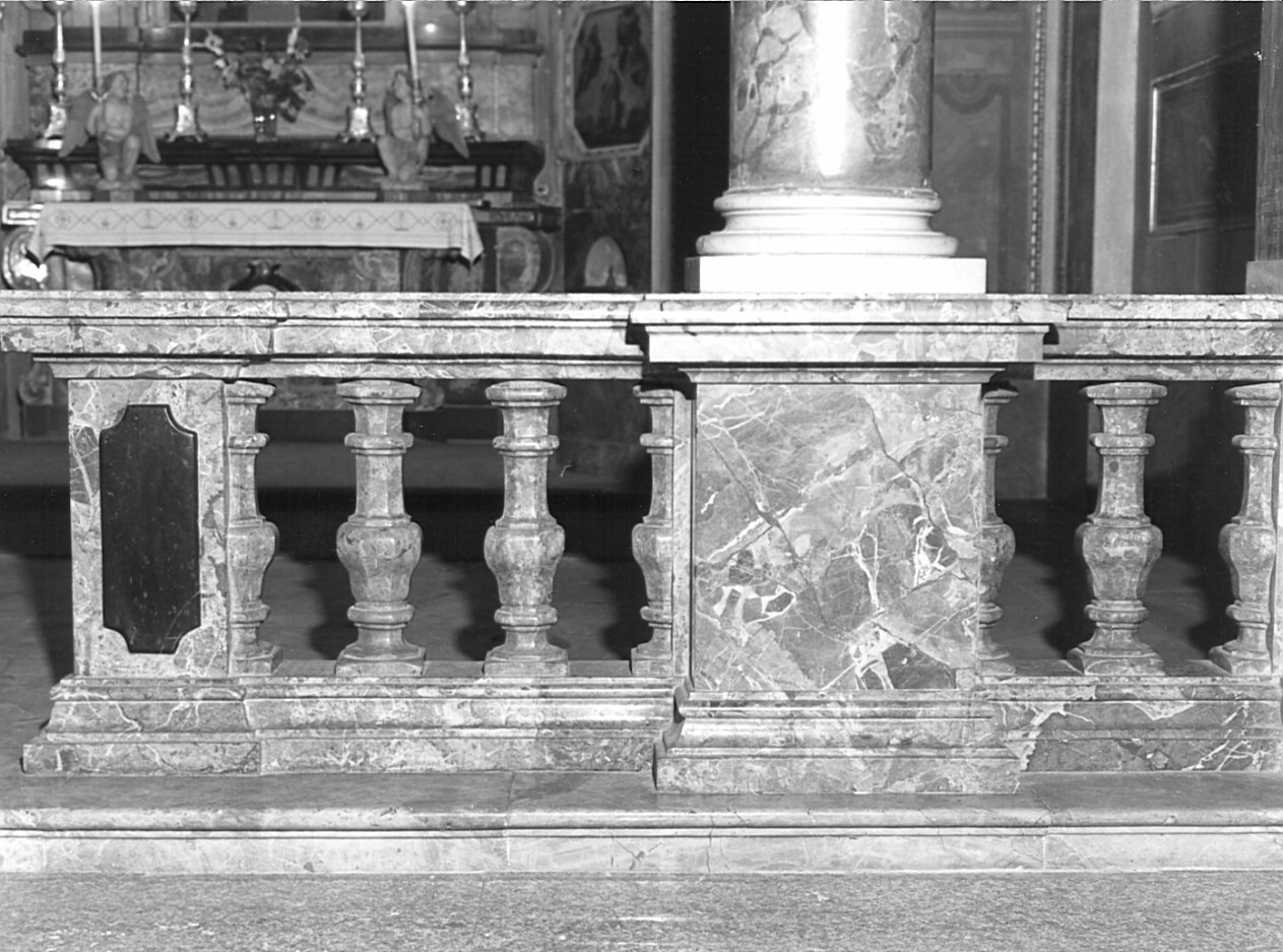 balaustrata di cappella, opera isolata - bottega Italia settentrionale (sec. XVII)