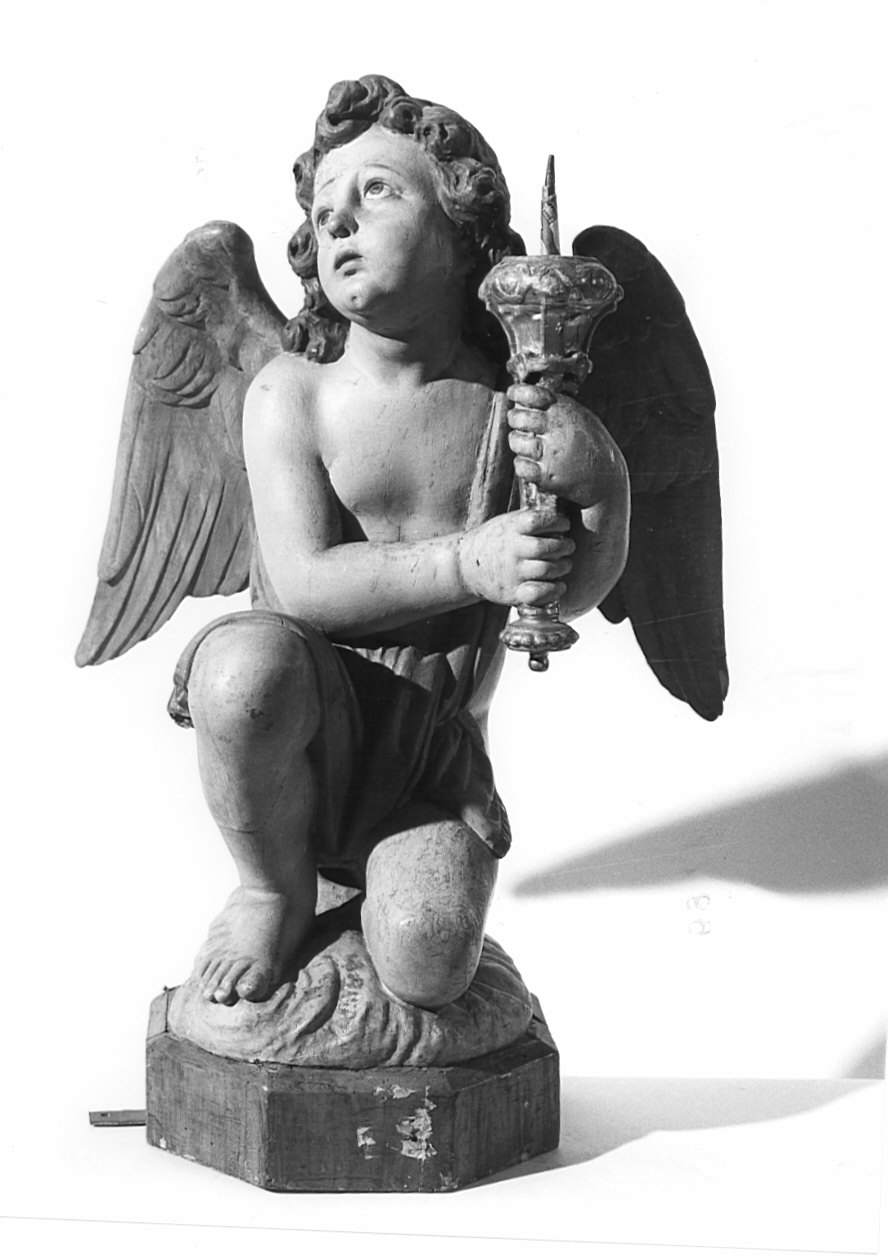 angeli reggicero (scultura, coppia) - bottega lombarda (sec. XVIII)