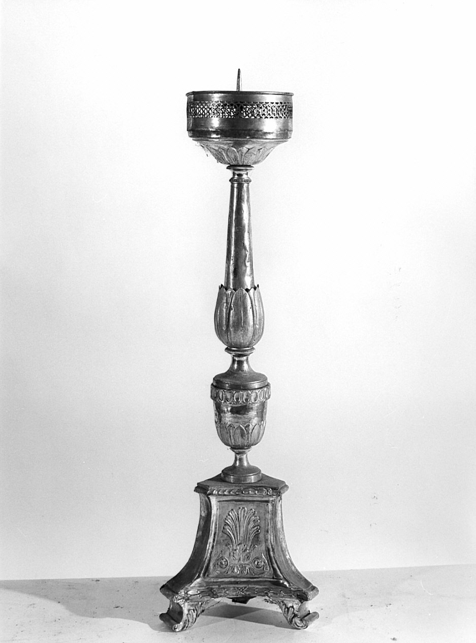 candeliere d'altare, serie - bottega lombarda (sec. XIX)
