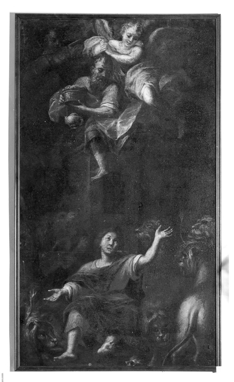 Daniele gettato nella fossa dei leoni (dipinto, opera isolata) - ambito lombardo (sec. XVII)