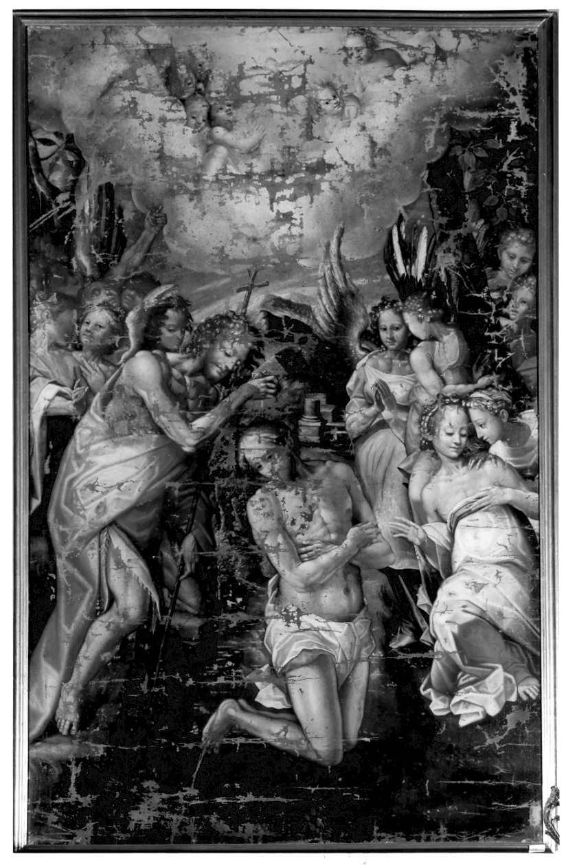 battesimo di Cristo (dipinto, opera isolata) - ambito lombardo (secc. XVII/ XVIII)
