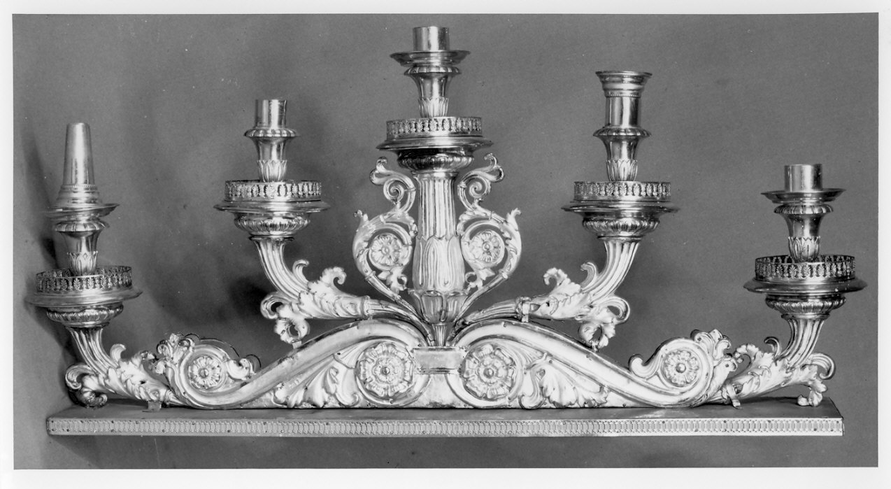 candelabro, coppia - bottega italiana (sec. XIX)