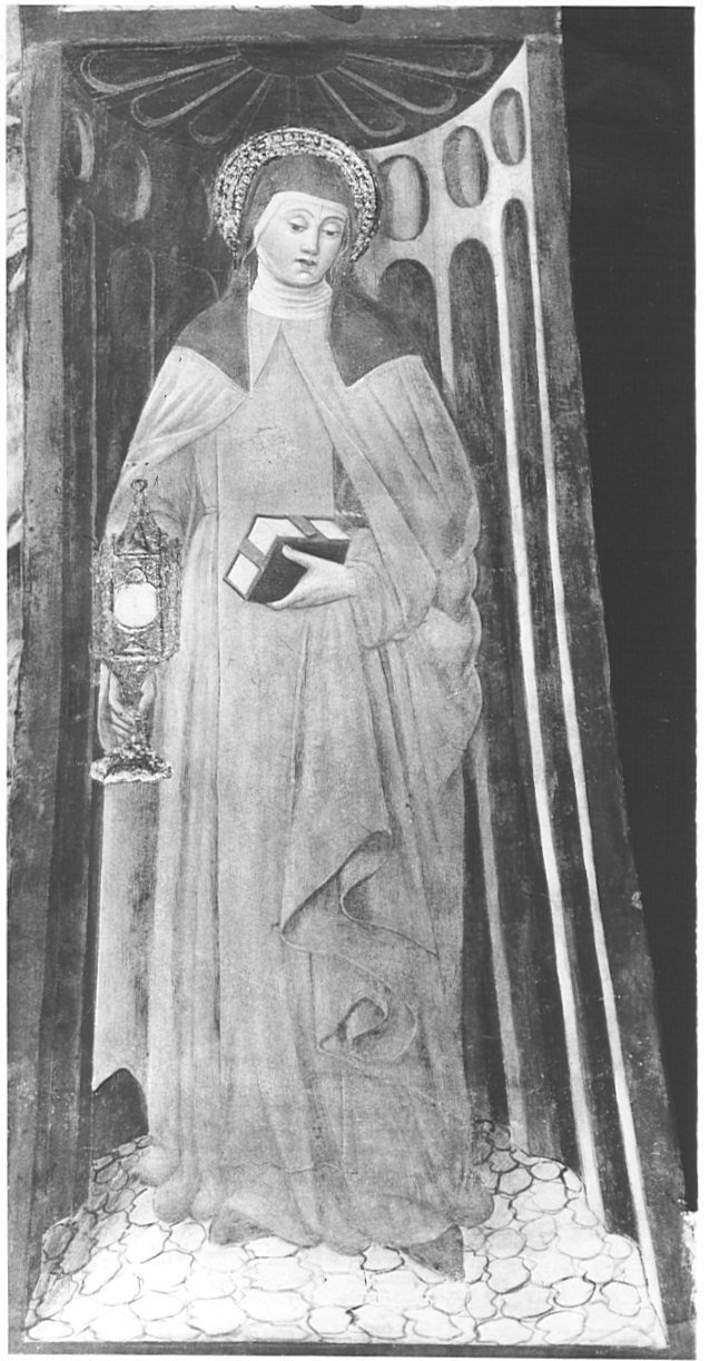 episodi della vita di San Bernardino/ santi (decorazione pittorica, ciclo) di Gian Giacomo da Lodi (attribuito) (seconda metà sec. XV)