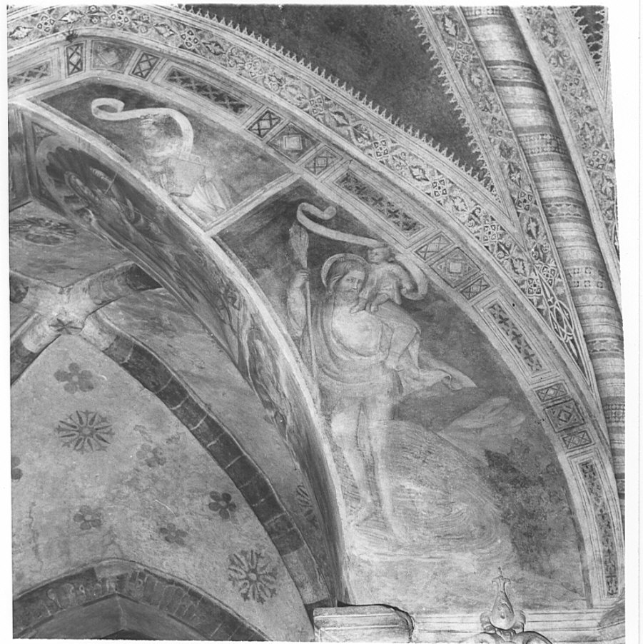 San Cristoforo e David (dipinto, opera isolata) - ambito italiano (sec. XV)