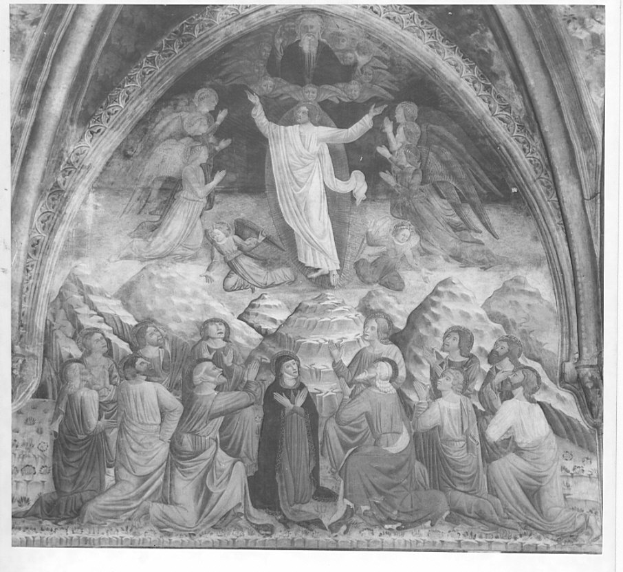 ascensione di Cristo (dipinto, opera isolata) - ambito lombardo (metà sec. XV)