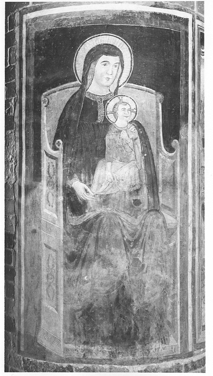 Madonna in trono con Bambino (dipinto, opera isolata) - ambito italiano (metà sec. XIV)