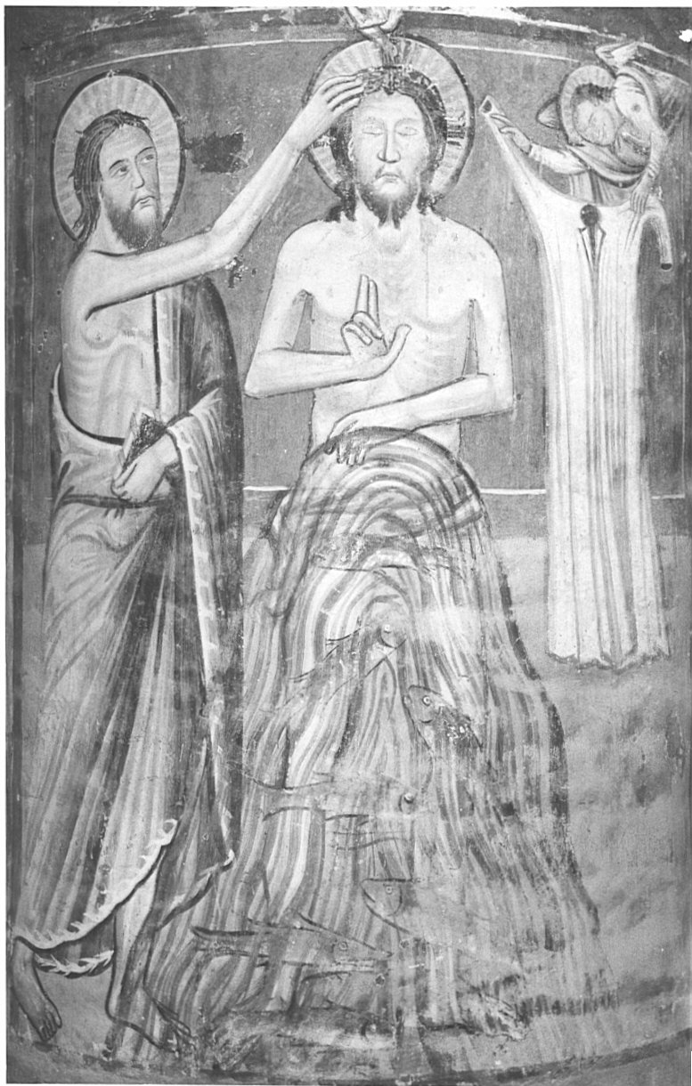 battesimo di Cristo (dipinto, opera isolata) - ambito italiano (sec. XIV)