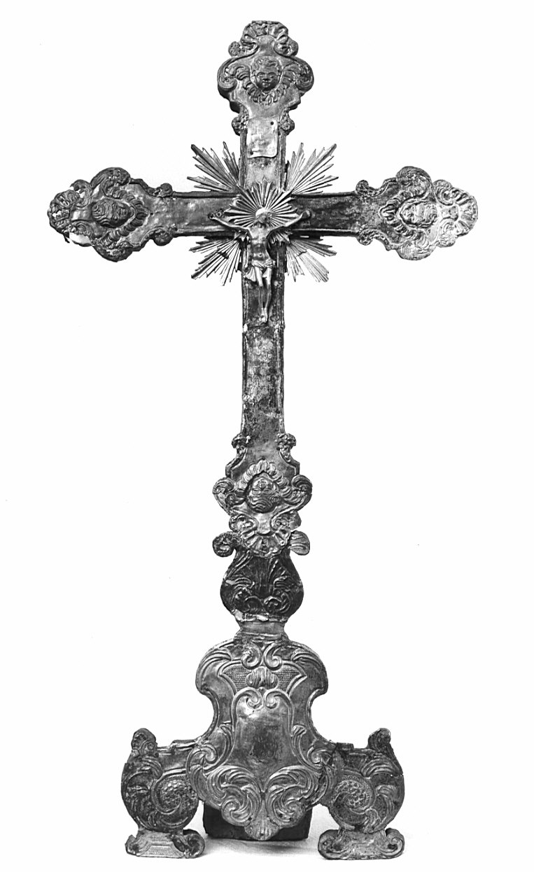 croce d'altare, opera isolata - bottega italiana (inizio sec. XVIII)