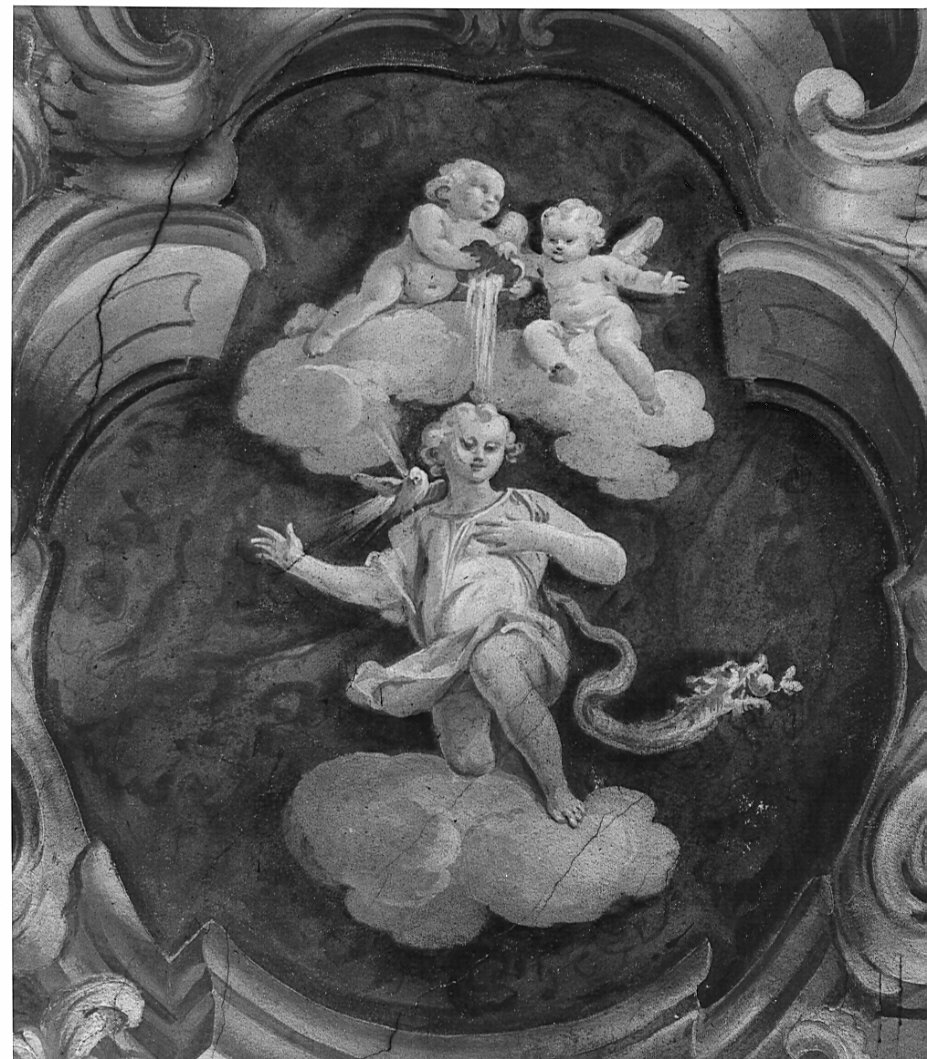 battesimo di Cristo (dipinto, elemento d'insieme) di Ferrari Federico (attribuito), Riccardi Giovanni (seconda metà sec. XVIII)
