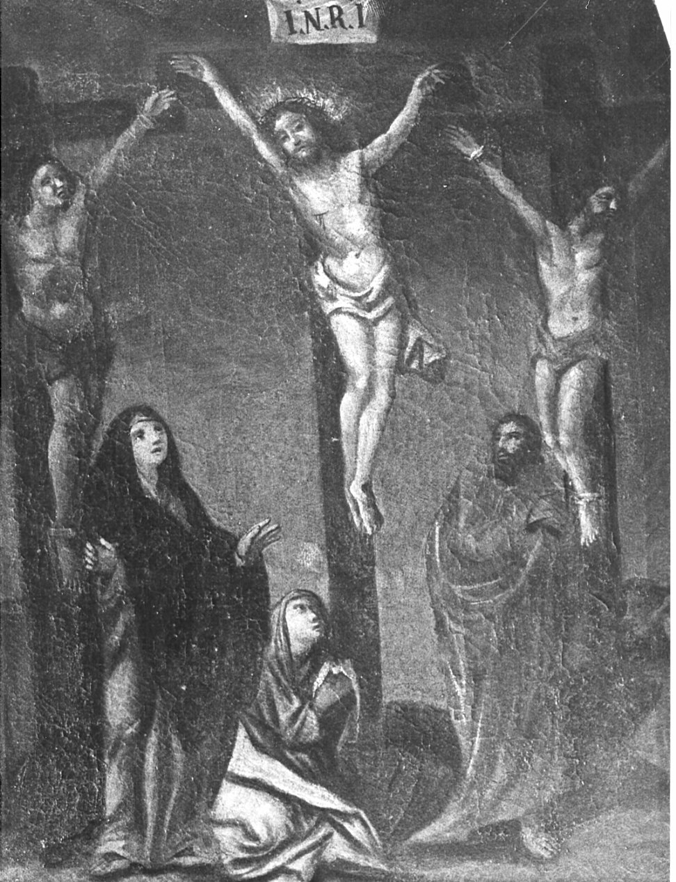 stazione XII: Gesù innalzato e morto in croce (Via Crucis, elemento d'insieme) - ambito lombardo (sec. XIX)