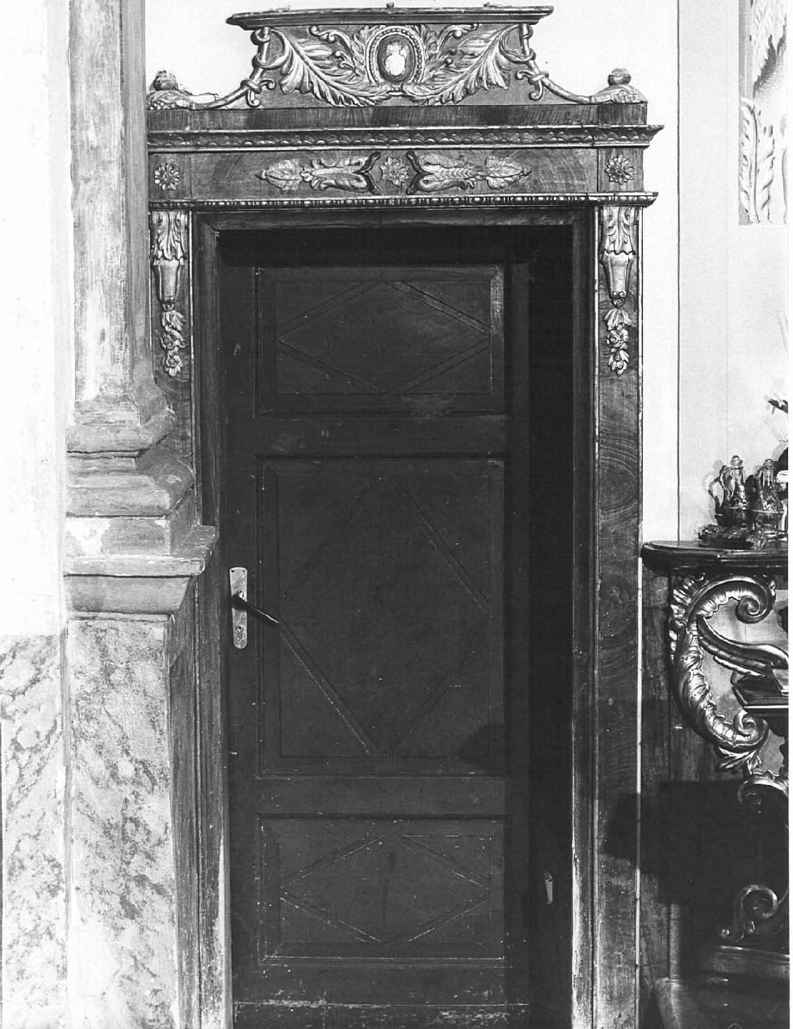 mostra di porta, coppia - bottega lombarda (sec. XIX)