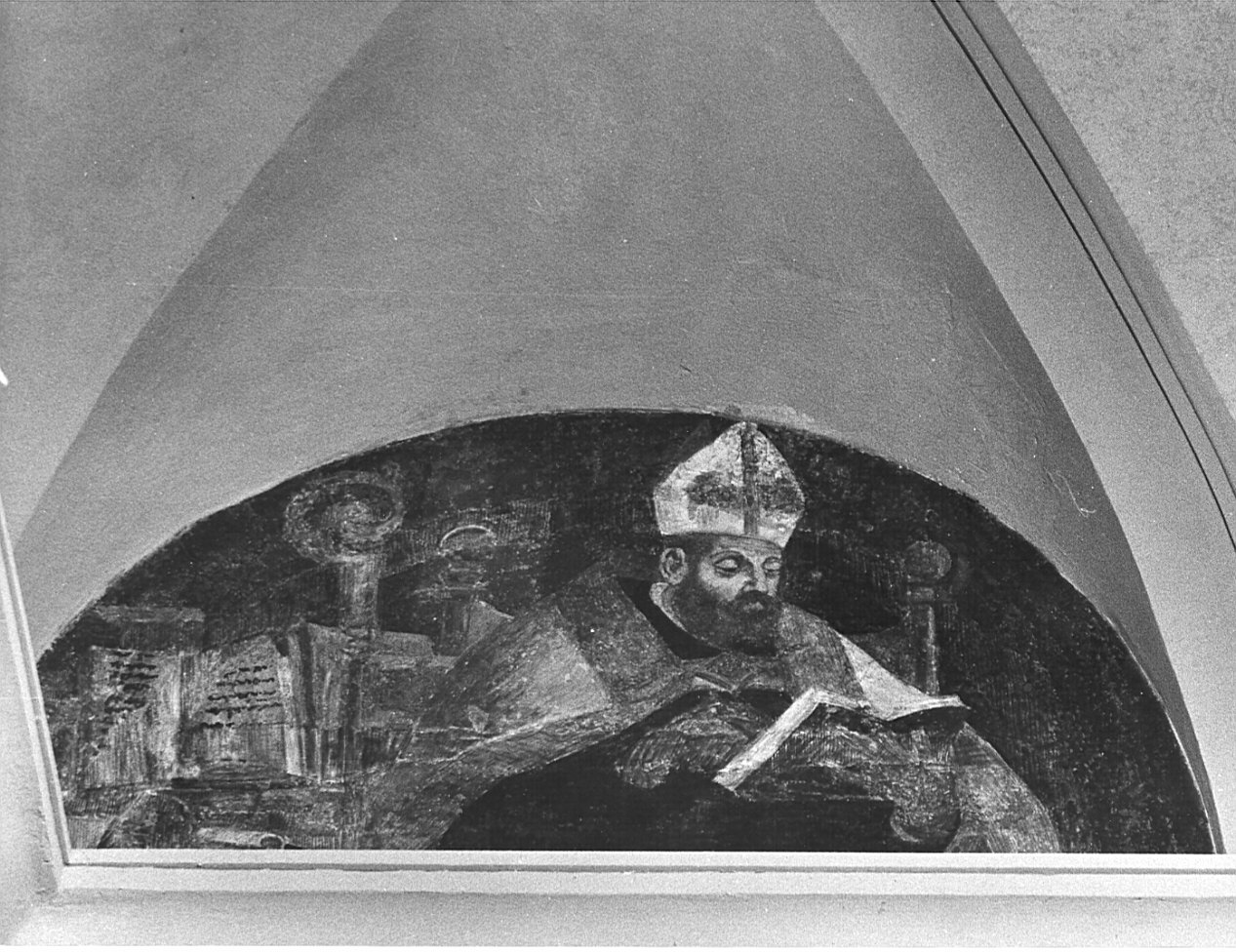 Santo vescovo (dipinto, opera isolata) - ambito lombardo (seconda metà sec. XVI)