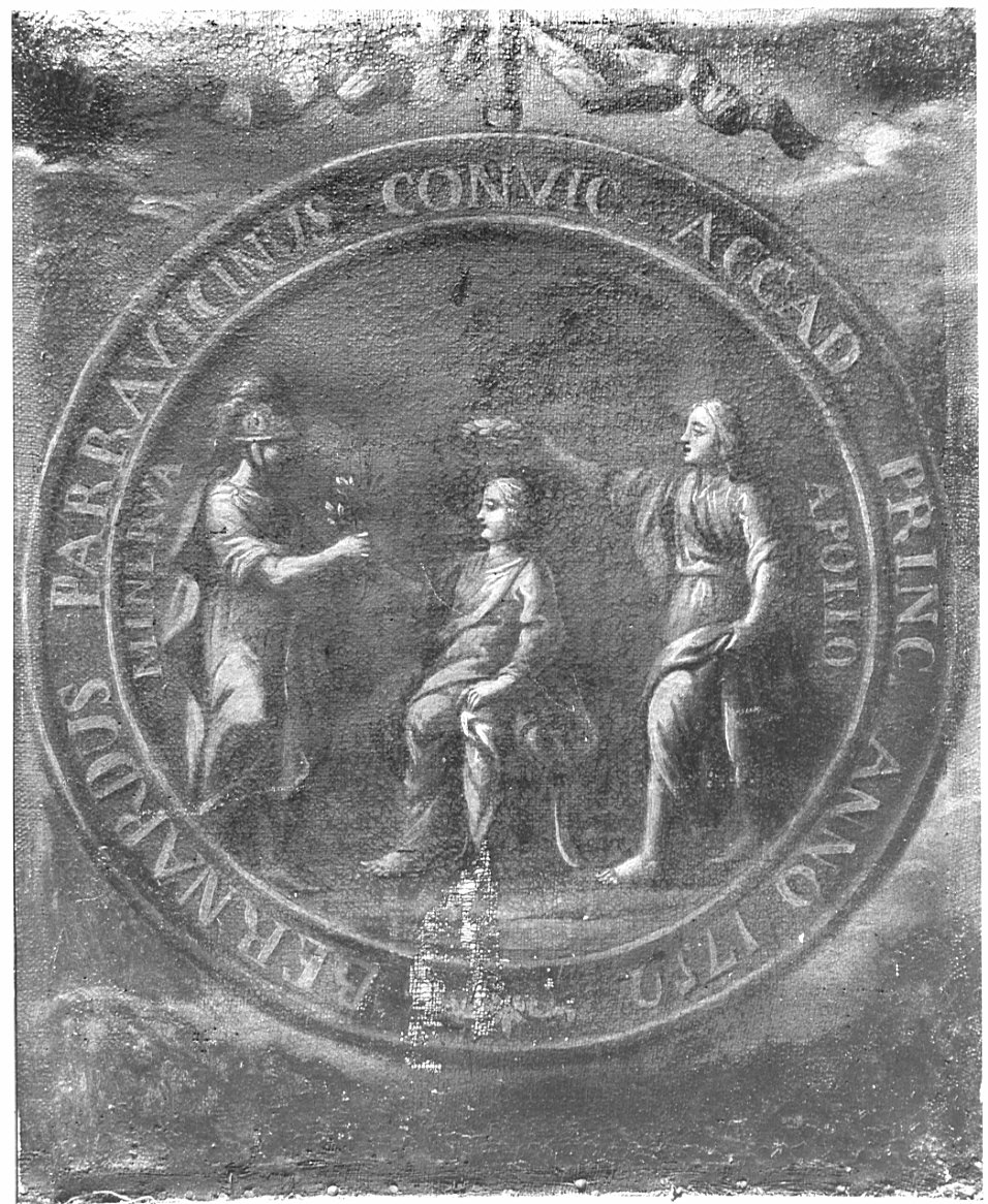 Apollo e Minerva (dipinto, opera isolata) - ambito lombardo (sec. XVIII)