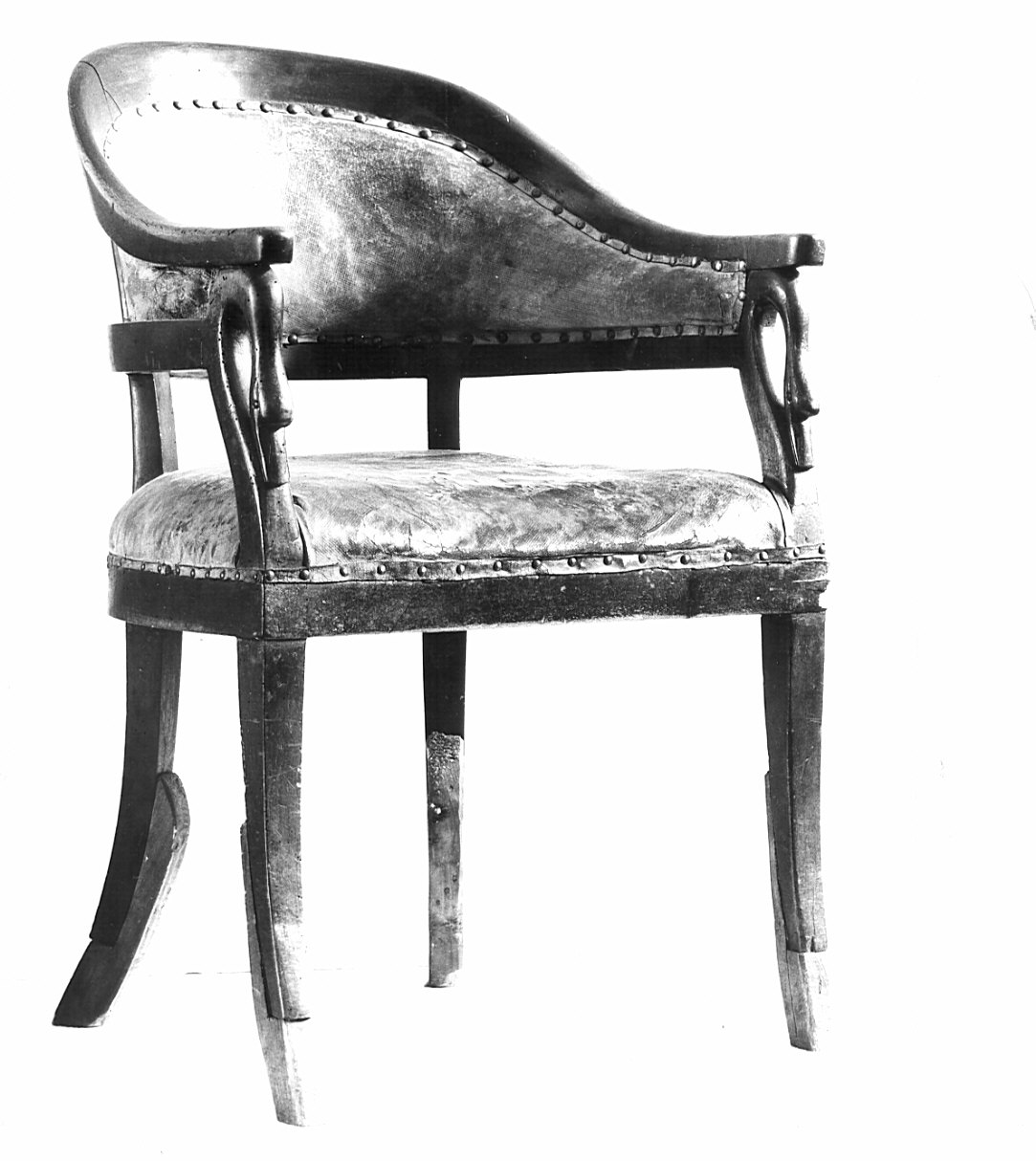 sedia - a braccioli, opera isolata - bottega lombarda (prima metà sec. XIX)