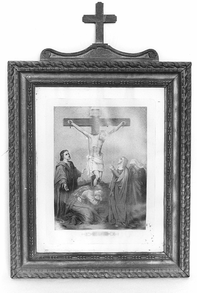 stazione XII: Gesù innalzato e morto in croce (stampa) - ambito francese (inizio sec. XX)