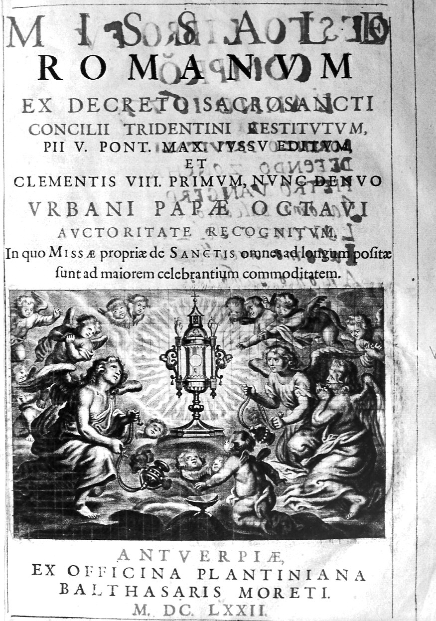 ANGELI ADORANTI IL CALICE EUCARISTICO (stampa, elemento d'insieme) di Galle Cornelis il Giovane (attribuito) (sec. XVII)