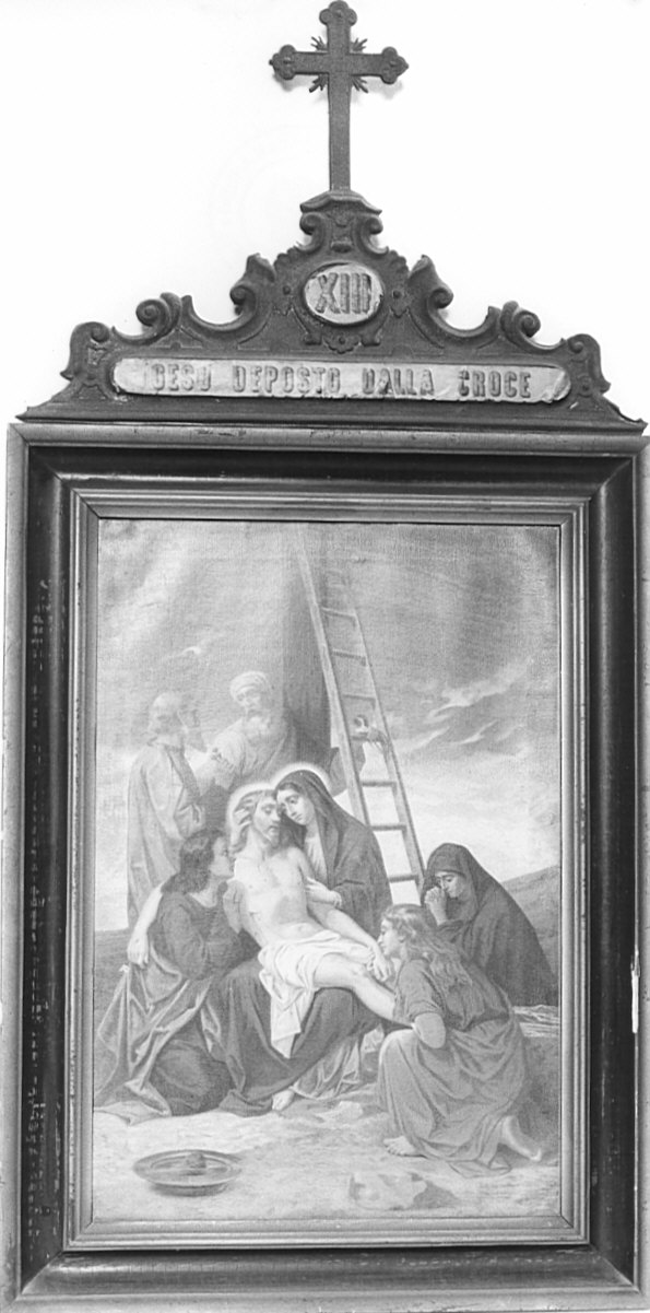 stazione XIII: Gesù deposto dalla croce (stampa) - ambito lombardo (secc. XIX/ XX)