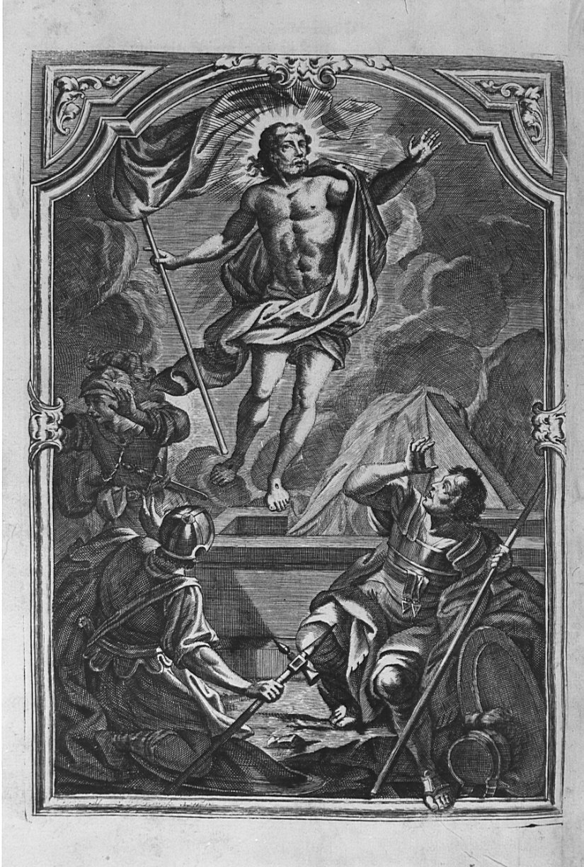 resurrezione di Cristo (stampa, elemento d'insieme) - ambito veneziano (sec. XVIII)