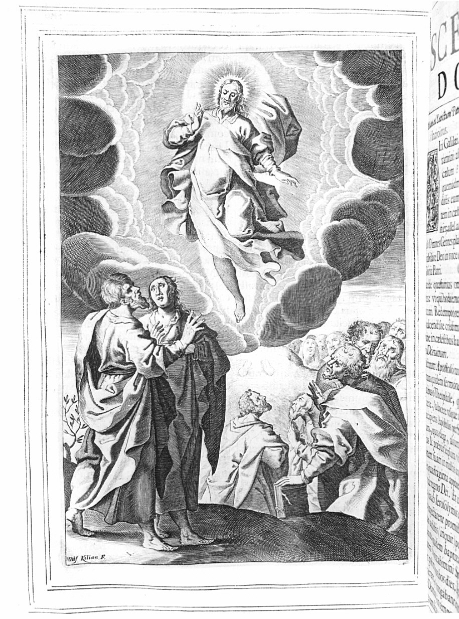 ascensione di Cristo (stampa) di Kilian Wolfgang Philipp (sec. XVIII)