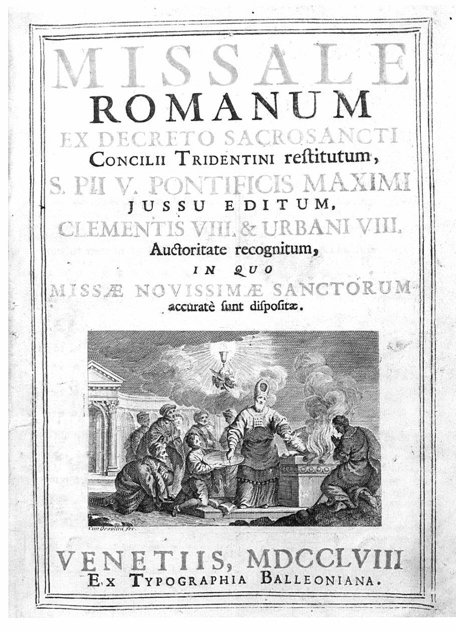 Missale Romanum, storie della vita di Maria Vergine e di Cristo (stampa) di Orsolini Carlo (sec. XVIII)