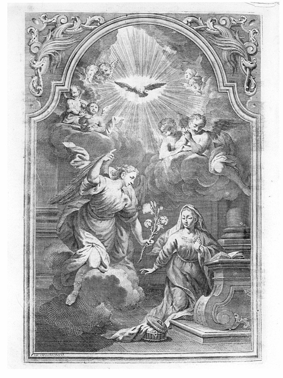 Annunciazione (stampa) di Orsolini Carlo (sec. XVIII)