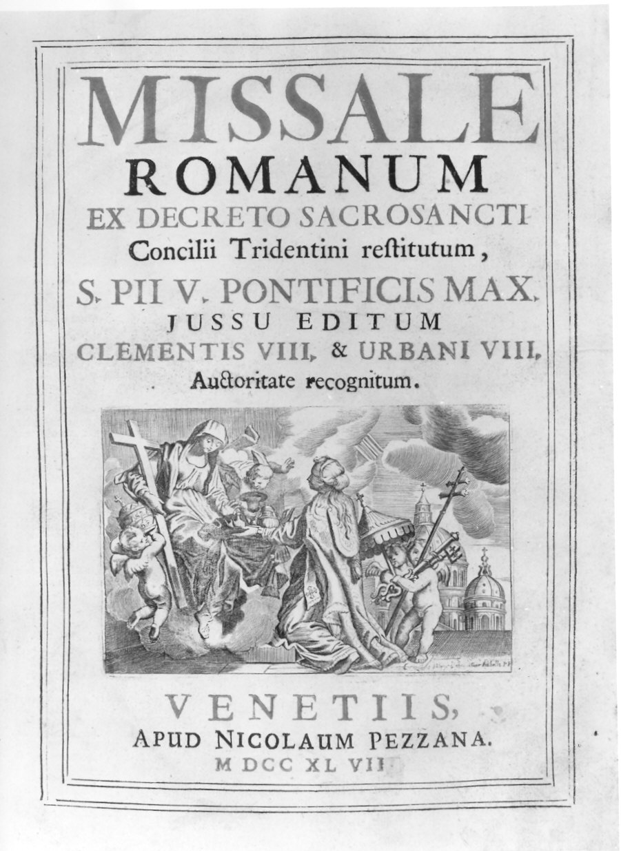 allegoria della Chiesa (stampa, elemento d'insieme) di Piccini Isabella (sec. XVIII)