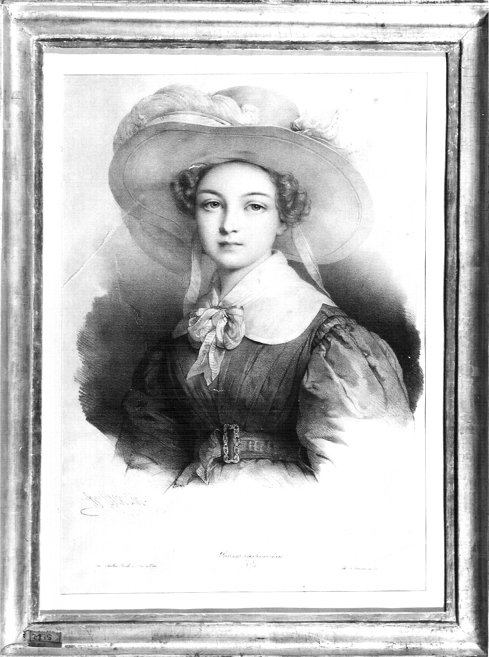 Portraits supplementaires N 4, busto femminile (stampa, serie) - ambito francese (prima metà sec. XIX)