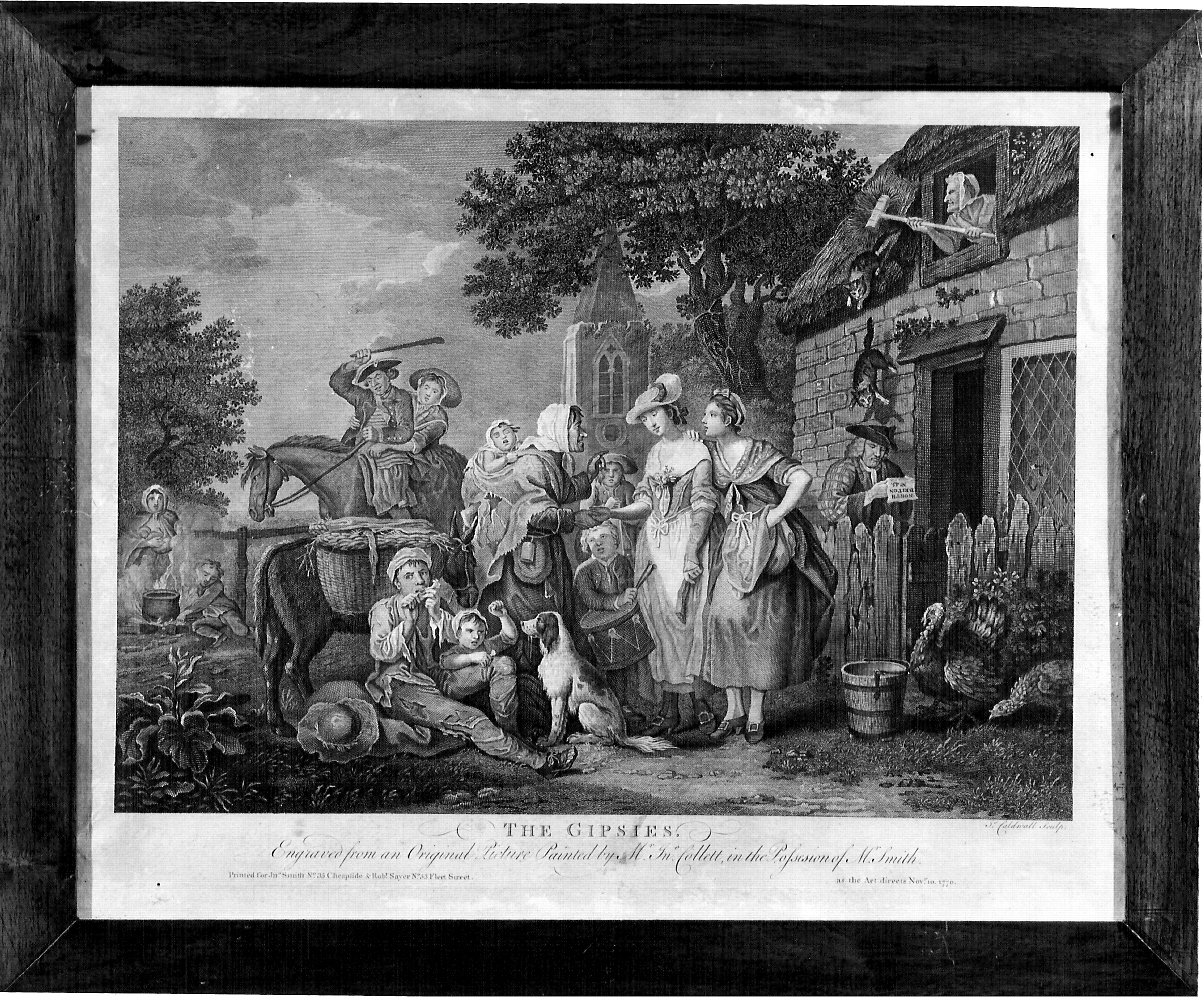 The Gipsies, scena con zingari (stampa, serie) di Caldwall James (sec. XVIII)