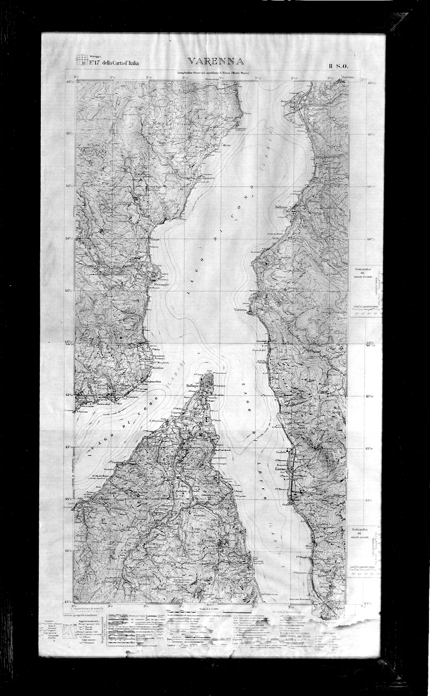 Varenna, carta geografica (stampa) - ambito italiano (sec. XIX)