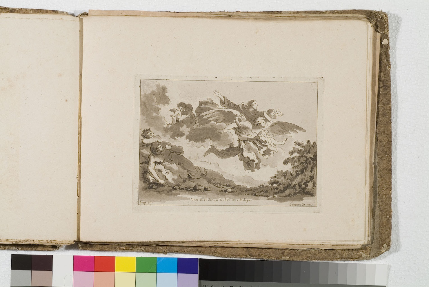 gloria di un santo (stampa) di Fragonard Jean Honoré, De Saint-Non Richard Jean Claude, Viani Domenico Maria (sec. XVIII)