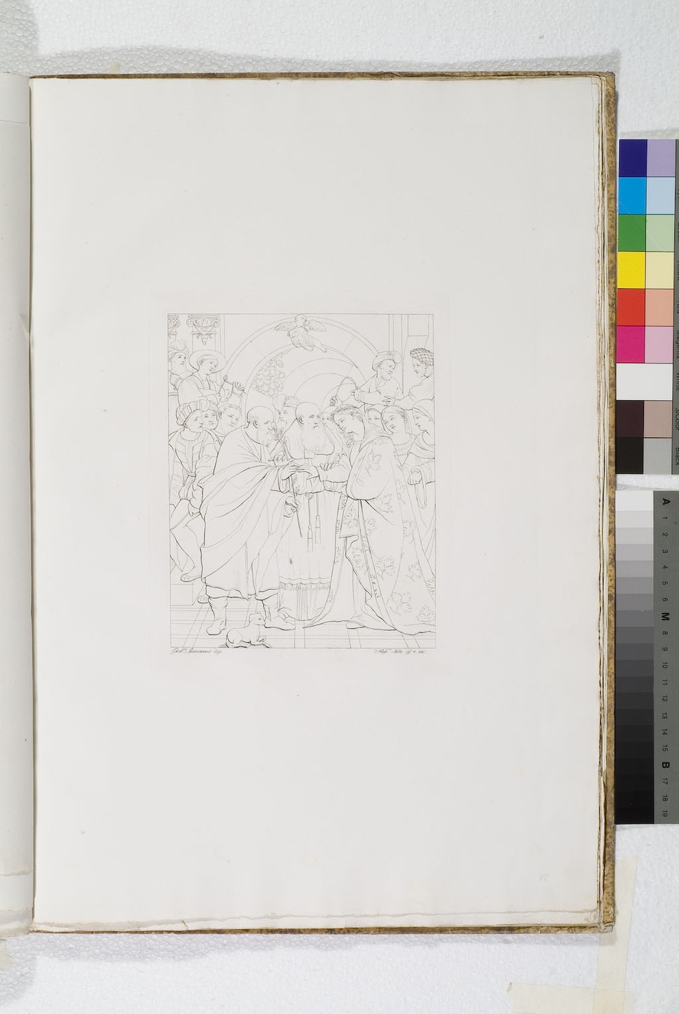 sposalizio di Maria Vergine (stampa) di Sala Alessandro, Girolamo Romani detto Romanino (sec. XIX)